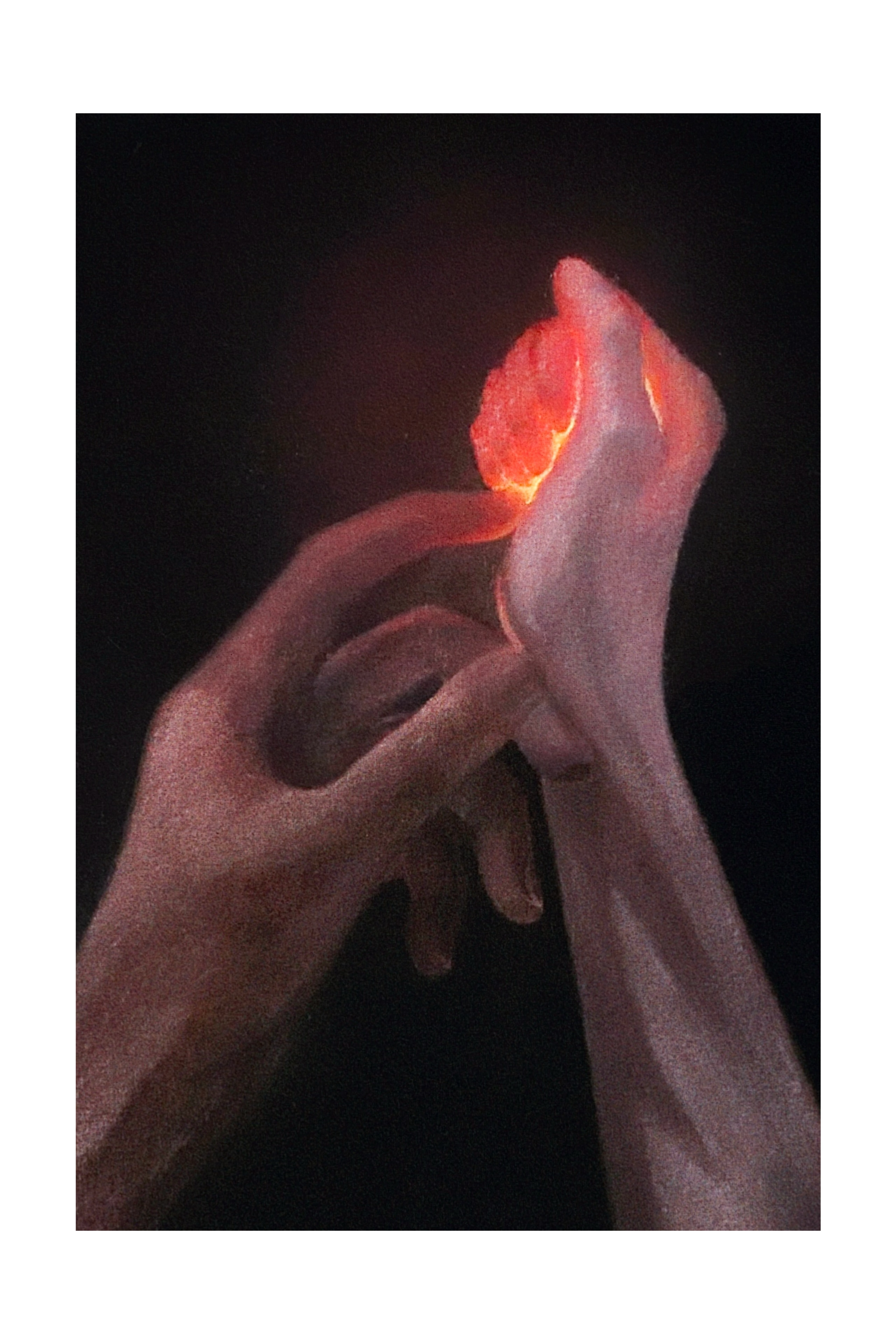 Hand Study, acrylic on Moleskine